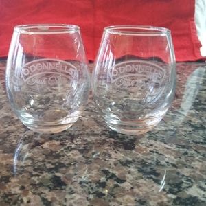 Set of 2 o'donnells irish cream glasses new
